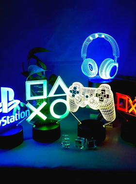 PS5switch创意游戏按键手柄灯怀旧氛围灯主机灯RGB电竞装饰灯遥控