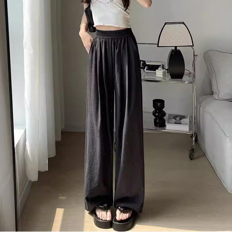 严选白色奶芙山本阔腿裤女高腰垂坠感山本裤小个子慵懒风醋酸绒裤,女装/女士精品,休闲裤,淘宝优惠券,粉丝福利购,淘宝优惠卷