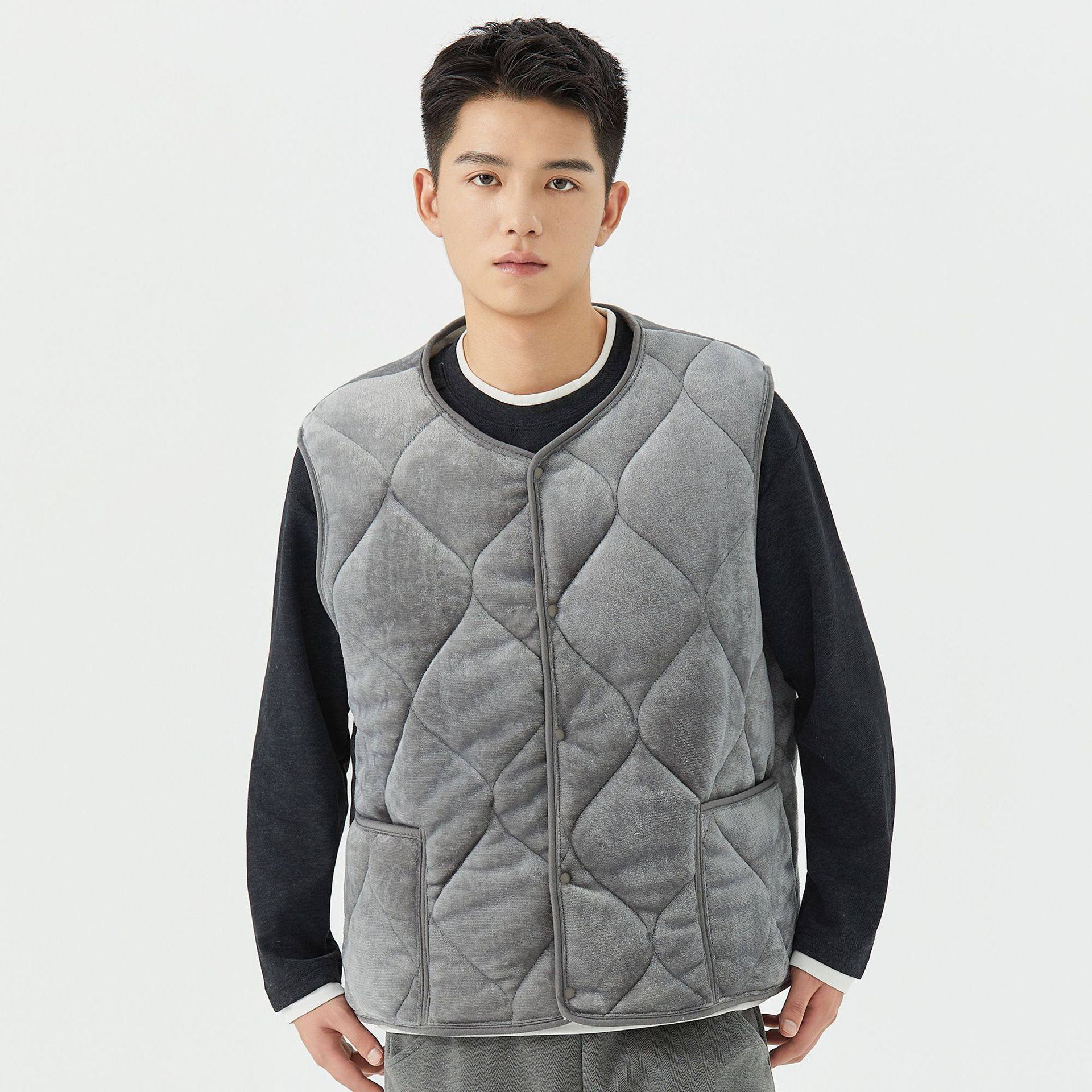 新款男女通用男士冬季绒面加绒休闲男款家居情侣扣棉马甲2602,男装,常规马甲,淘宝优惠券,粉丝福利购,淘宝优惠卷