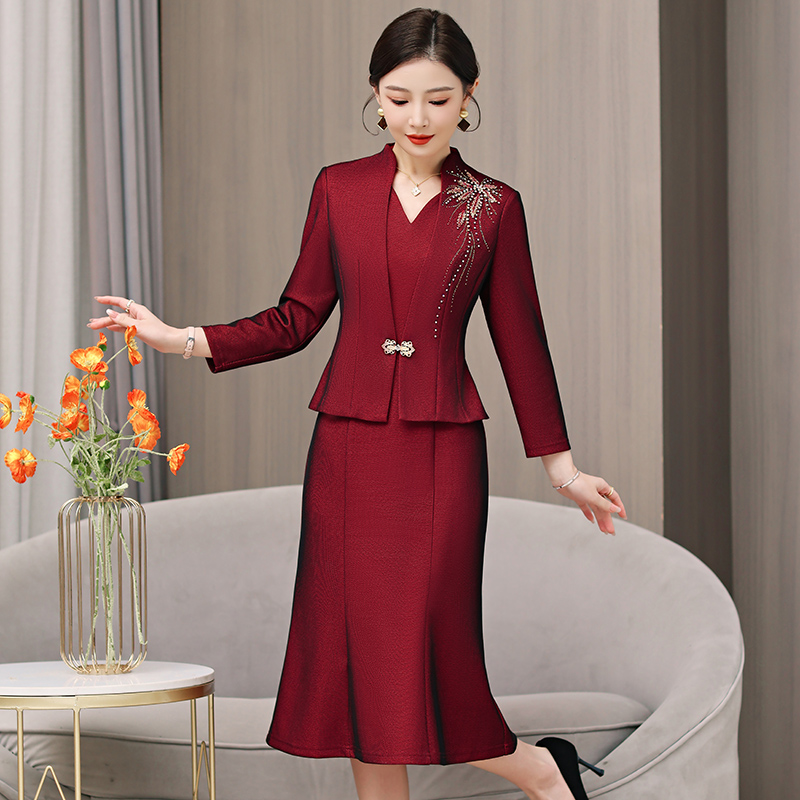 款年轻喜婆婆结婚礼服喜服大码