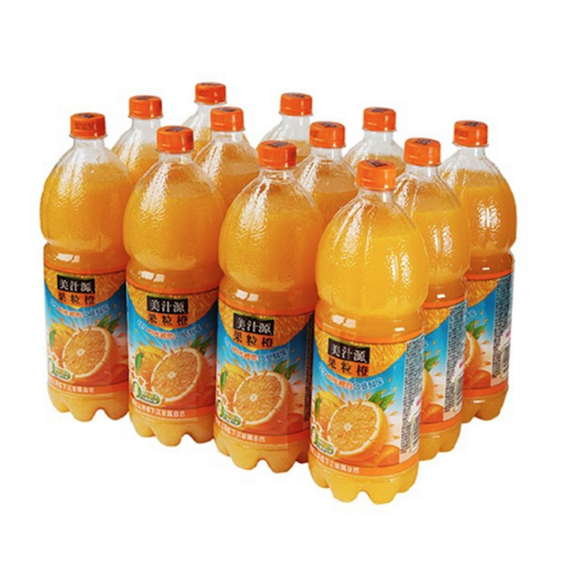 区域包邮 美汁源果粒橙1.25l*12/瓶大瓶装饮料真果肉橙汁满减包邮