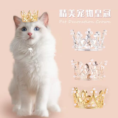 宠物皇冠头饰猫咪公主头冠帽子