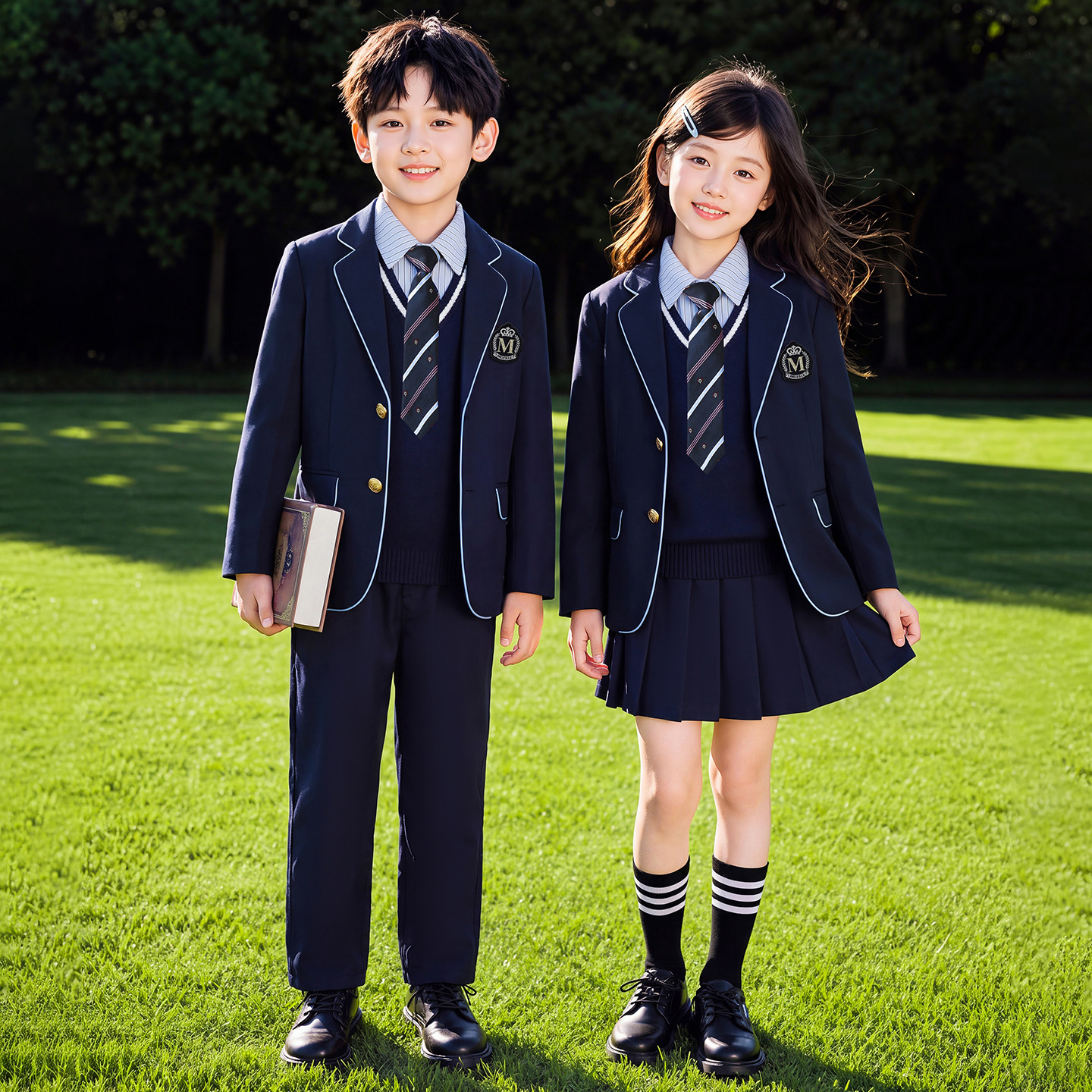 小学生西装校服套装春秋款英伦风幼儿园园服礼服装一年级儿童班服
