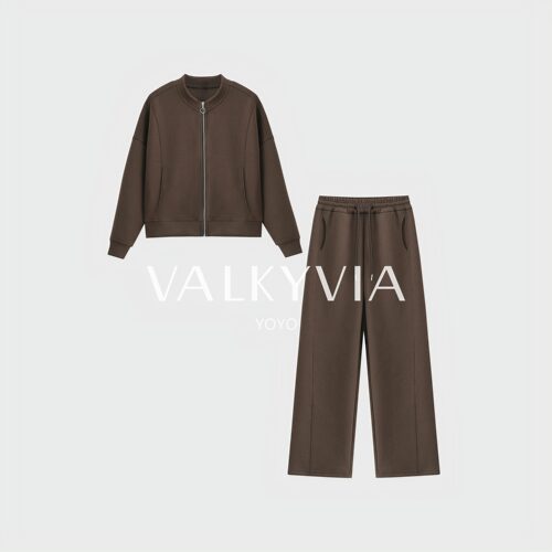 【Valkyvia/悠悠奢品】2026秋季新款时尚百搭落肩休闲套装JY1298A