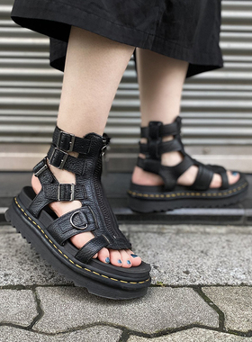 【36-41】olson zipp前拉链系扣轻底新款凉鞋女厚底鞋26561001