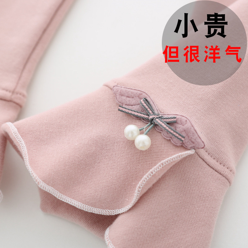 女童打底裤秋冬外穿2022新款儿童洋气裤子加厚加绒保暖翅膀长裤