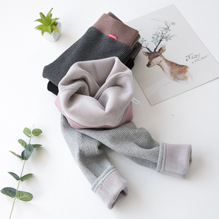 女童打底裤加绒加厚秋冬季外穿洋气儿童打底裤女宝宝保暖纯棉裤子