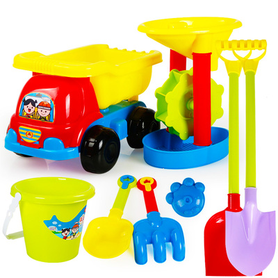 儿童沙滩车玩具套装沙漏女男孩宝宝挖沙铲子和桶玩沙子决明子工具