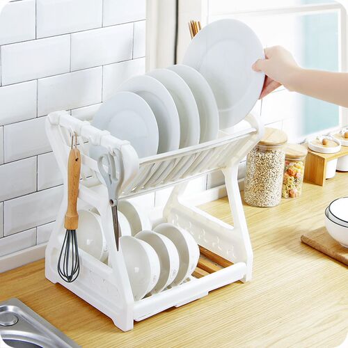 加厚塑料双层整理架厨房用品