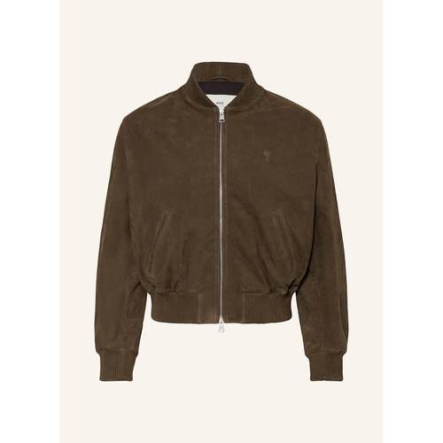 代购AMI PARIS男士夹克保暖防风麂皮加绒春秋日常外套爆款休闲