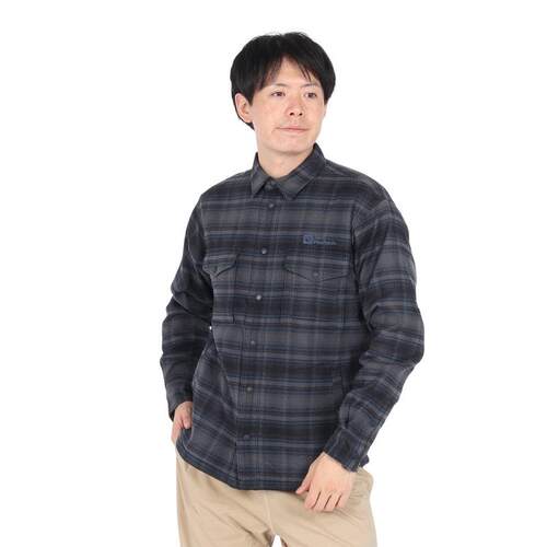 日本代购Jack wolfskin/狼爪男士外套保暖易动格纹法兰绒户外