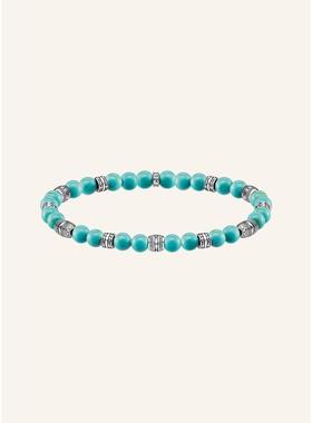 代购thomas sabo女士手链精致优雅时尚独特设计925银蓝色珠子