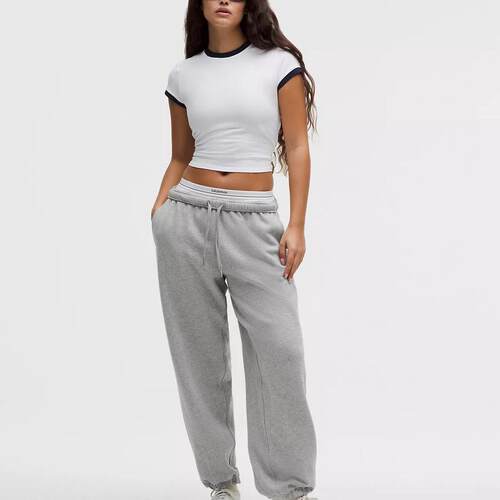 海外代购lululemon/露露乐蒙女士运动长裤保暖柔软宽松抽绳休闲