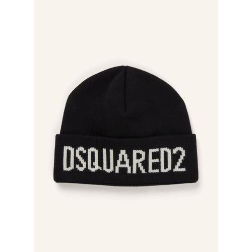 Dsquared2男士帽子保暖黑色户外
