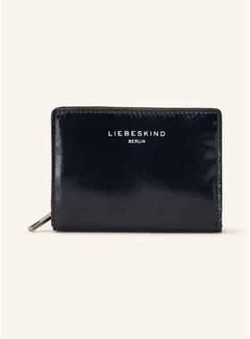 代购LIEBESKIND女士钱包多卡位硬币收纳钞票夹层按扣闭合黑色