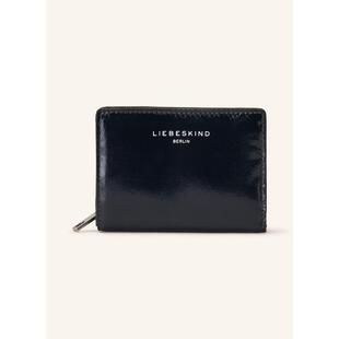 代购LIEBESKIND女士钱包多卡位硬币收纳钞票夹层按扣闭合黑色