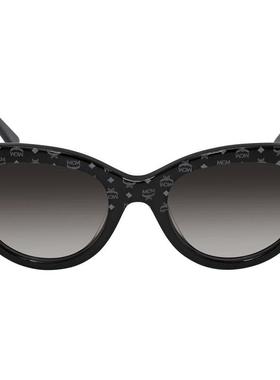 全球代购MCM女士时尚太阳镜专柜正品防强光时尚猫眼黑色墨镜显瘦