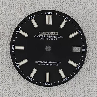 新款日志28.5mmNH35表盘蓝夜光绿夜光机械表改装NH36字面手表配件