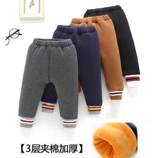 宝宝加厚棉裤秋冬新款男女童加绒裤子保暖冬婴幼儿弹力打底裤外穿