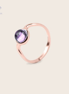 独特风送礼物紫水晶戒指