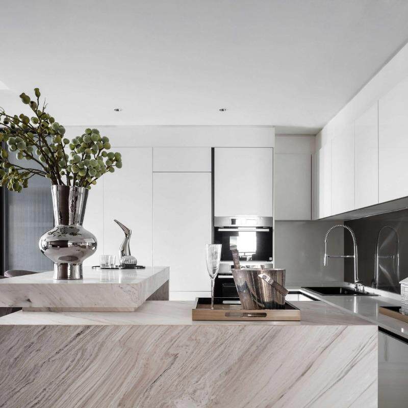 意大利白金沙天然大理石板材加工工厂客厅精装室内地板砖别墅背景