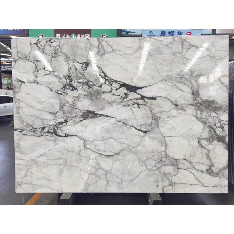 江浙沪天然大理石板材宝格利白白色奢石餐桌茶几背景墙石材别墅