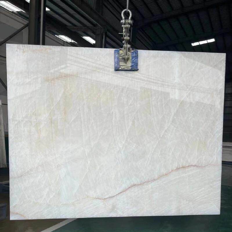 白冰玉天然大理石板材定制加工工厂客厅精装室内地板砖别墅背景