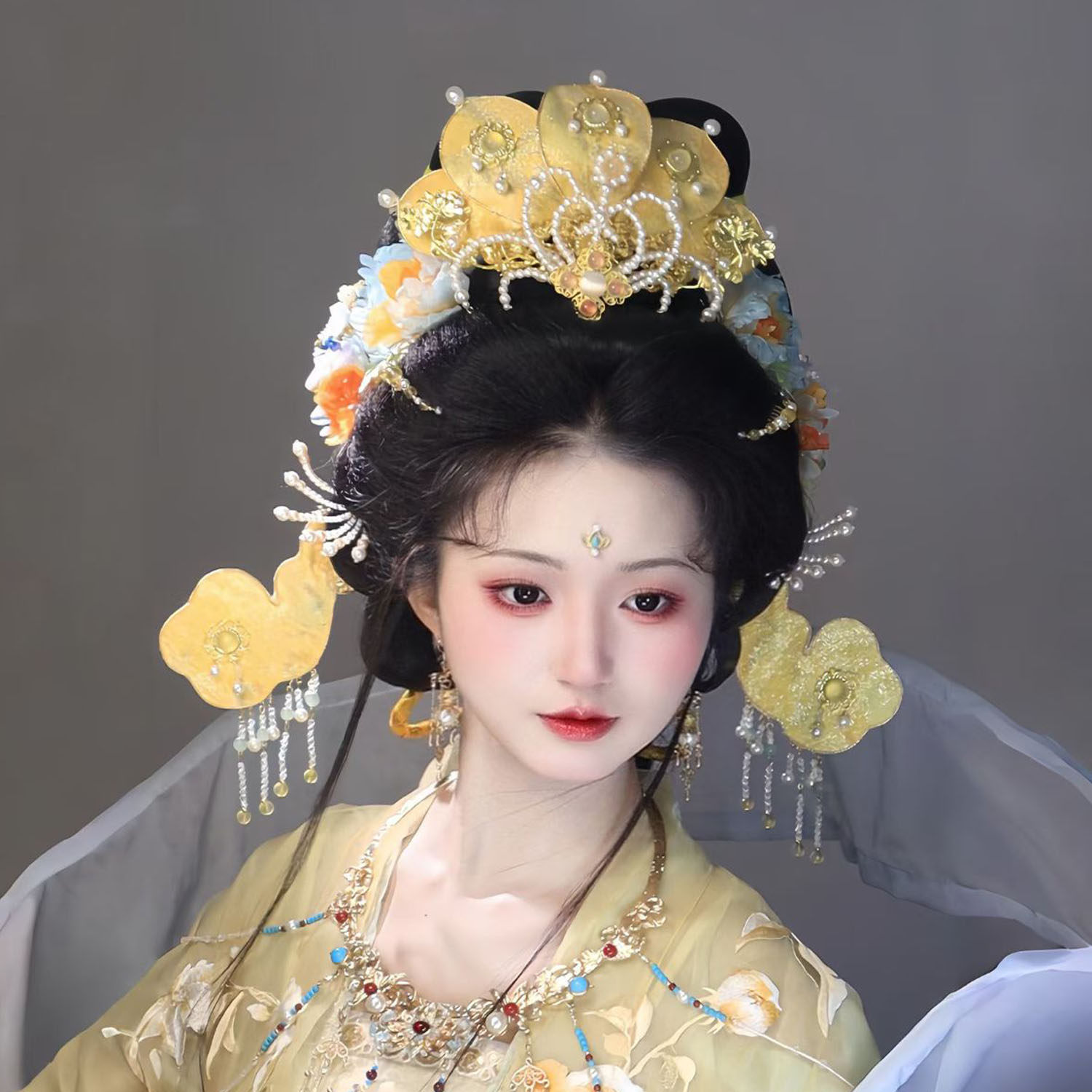 耀如春华 金风玉露 原创宋制明制发冠婚礼神仙服头饰汉服配饰 - 实物图