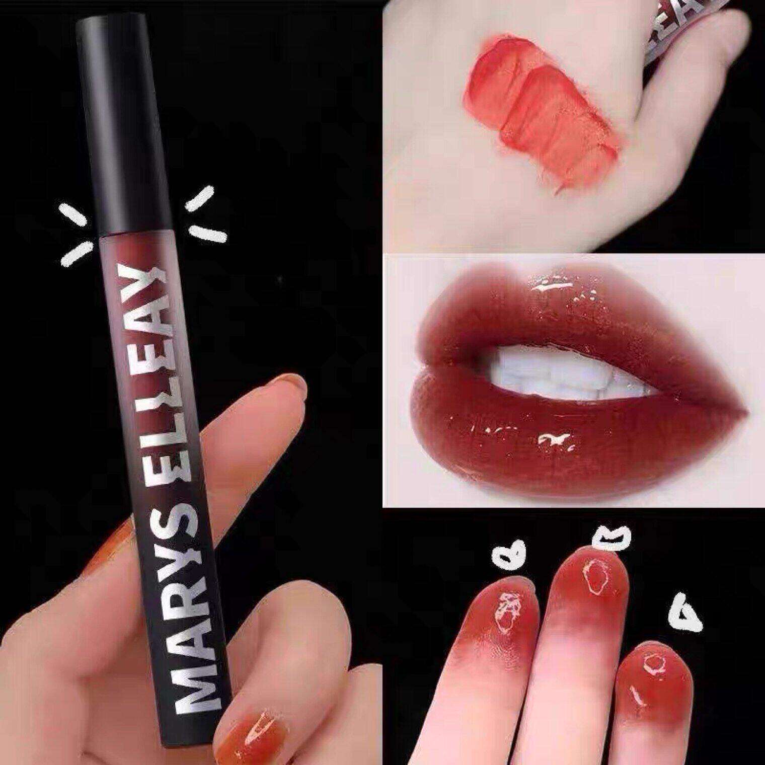 水光纯欲小黑镜空气镜面唇釉玻璃嘟嘟唇不掉色不沾杯显白口红唇蜜