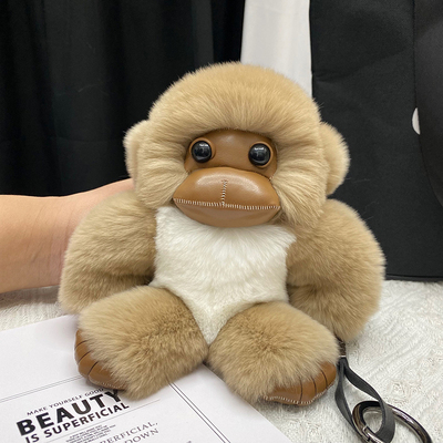 獭兔毛小猴子包包挂件