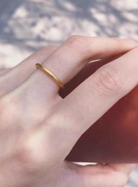 情侣其他日韩素圈戒指女古