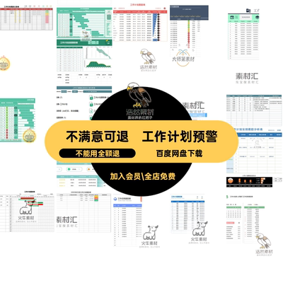 工作计划预警进度事项实时提示部门分析模板跟踪公司表格excel