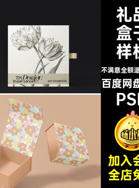 礼品盒子样机翻翻盖111款纸盒贴图psdPSD飞机包装包装盒子礼抽屉