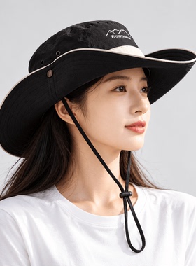 显脸小防晒渔夫帽百搭