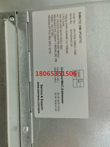 工控机6AV7894-0BBOO-1AB0未使用