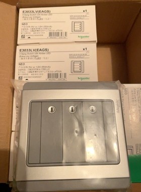 E3033LV(EAGS)施耐德原装三联开关带琥珀色LED 议价