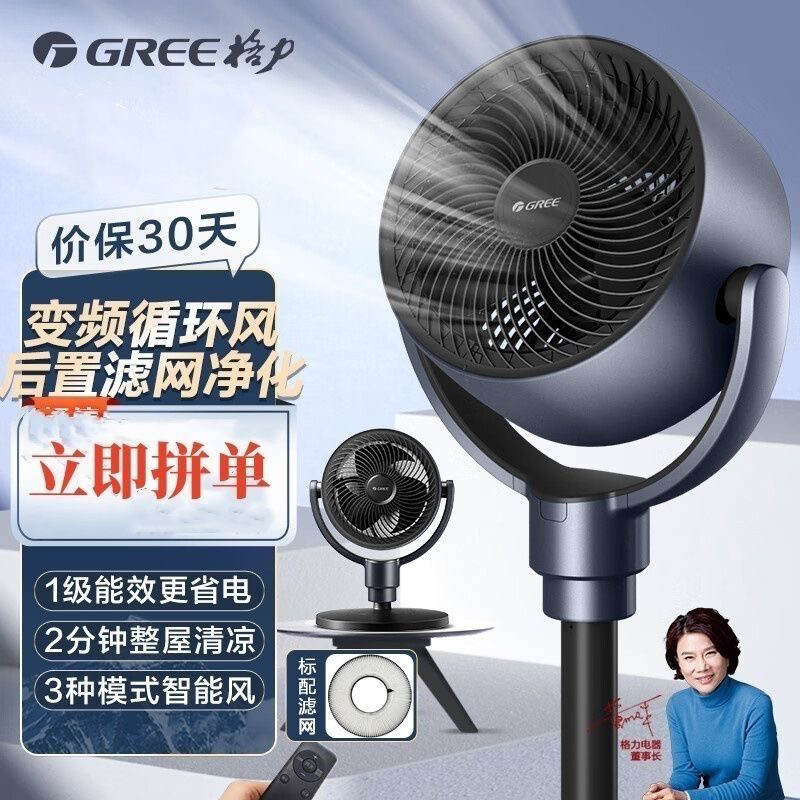 格力空气循环扇家用电风扇节能电扇台地两用FXDZ-20X62Bcg3