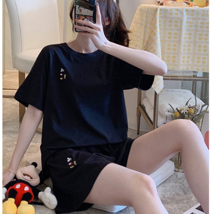 减龄少女睡衣可外穿洋气卡通套装休闲韩系短袖短裤家居服两件套夏