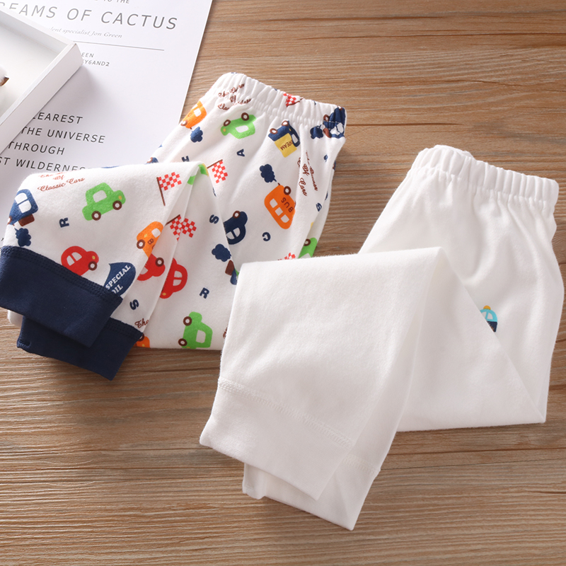 2件价春秋新款男童纯棉秋裤男宝宝全棉衬裤睡裤柔软宽松儿童内衣