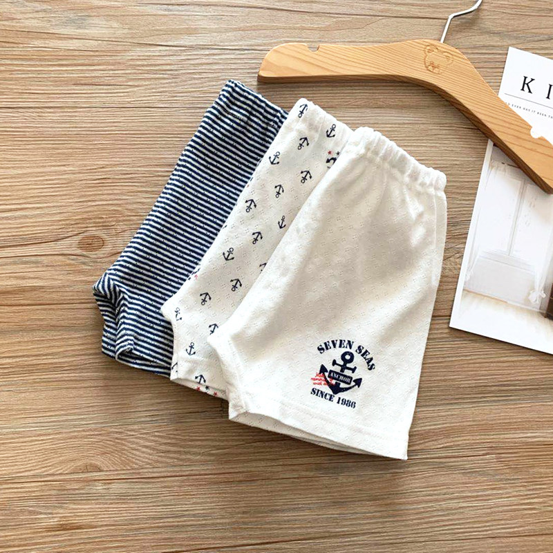 纯棉网眼宽松款短裤男童薄款三分裤夏季新款凉快透气