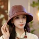 香云纱帽子女夏天重磅桑蚕丝轻奢百搭遮阳帽防紫外线可折叠赫本帽