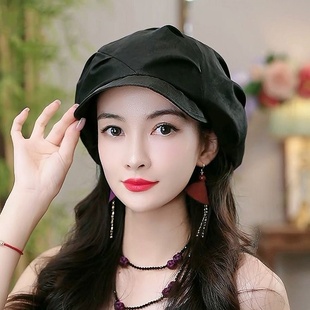 可戴百搭洋气显脸小云朵帽防晒遮阳帽 香云纱帽子女重磅桑蚕丝四季