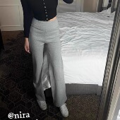 无束缚 松弛有型 舒舒服 倪拉_____空气裤 阔腿微微喇卫裤