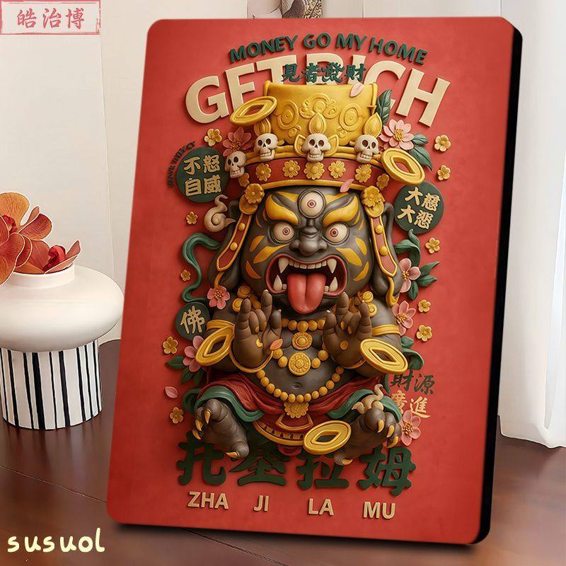 扎基拉姆女性保护神方形高级高颜值摆台水晶相框佛台玄关桌面摆件,家居饰品,桌面摆台画,淘宝优惠券,粉丝福利购,淘宝优惠卷