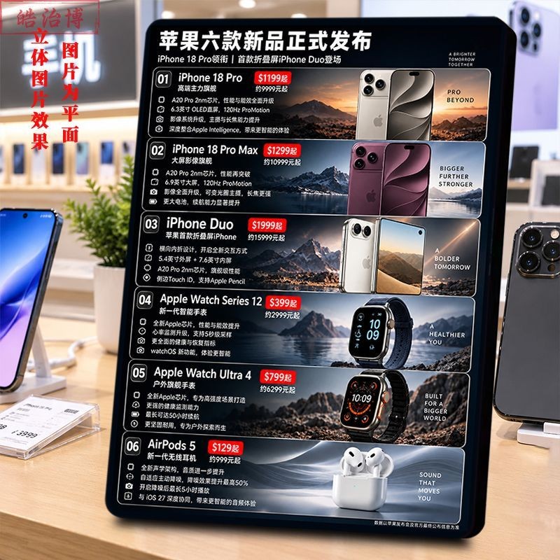 苹果六款新品参数汇总相框营业厅前台配置价格信息装饰