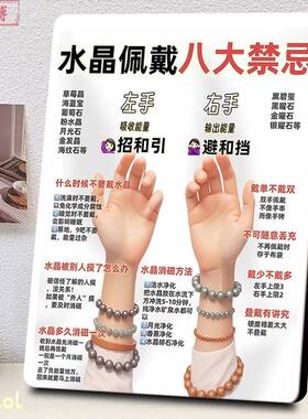 戴水晶八大禁忌相框手链装