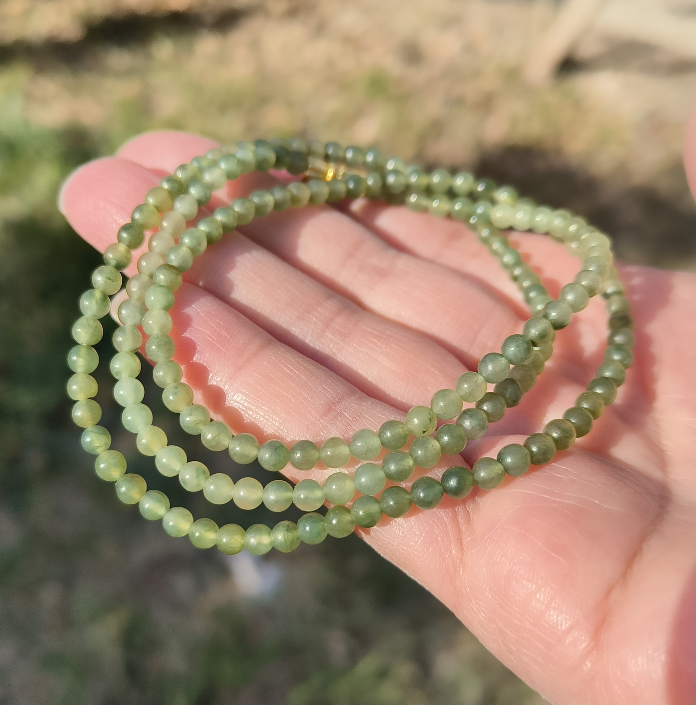 卡3.8mm冰茶黄小米珠翡翠项链手链天然缅甸翡翠A货160颗送证书