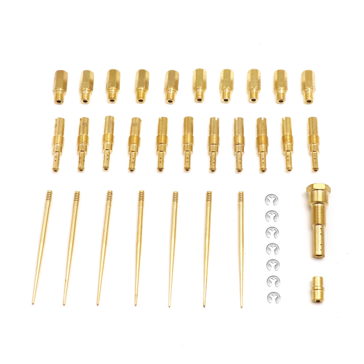 PE26/28 PWK21 34化油器主量孔 怠速量孔 油针 30pcs喷针座套件