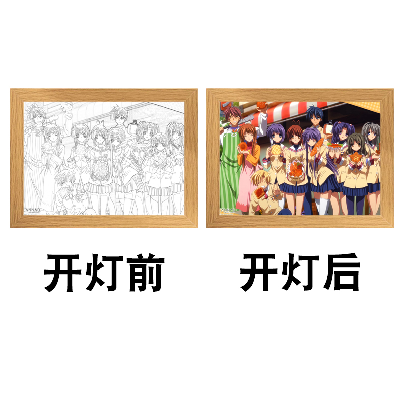 Clannad团子大家族灯光画相框