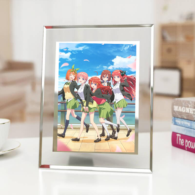 动漫五等分的花嫁水晶玻璃相框一花二乃三玖四叶五月周边桌子摆台,模玩/动漫/周边/娃圈三坑/桌游,动漫水杯/居家/百货,淘宝优惠券,粉丝福利购,淘宝优惠卷